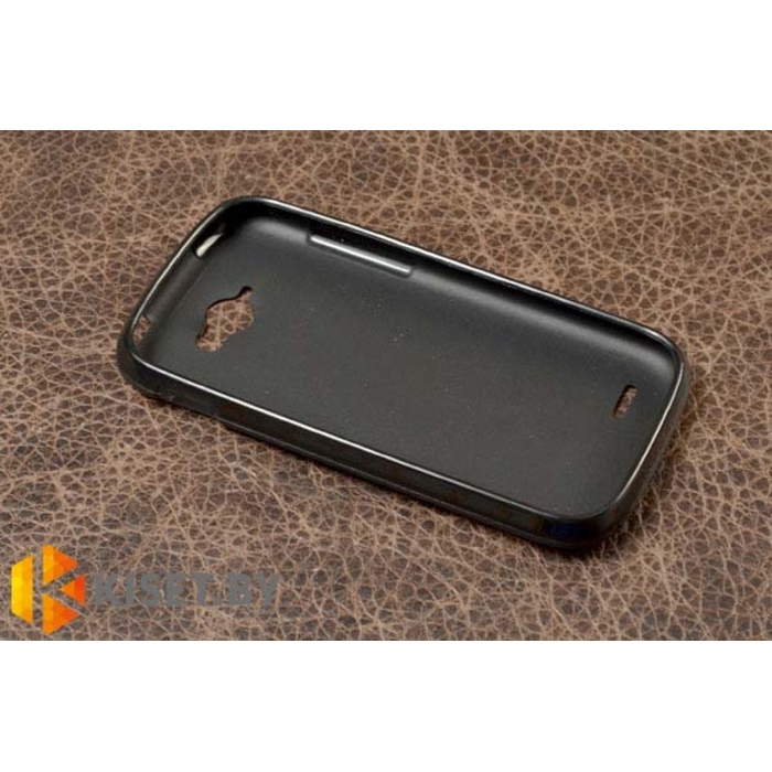 Силиконовый чехол Cherry с защитной пленкой для ZTE Blade Q mini, черный
