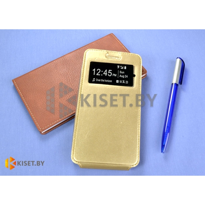 Чехол-книжка Experts SLIM Flip case vol.2 для ZTE Blade L2, золотой