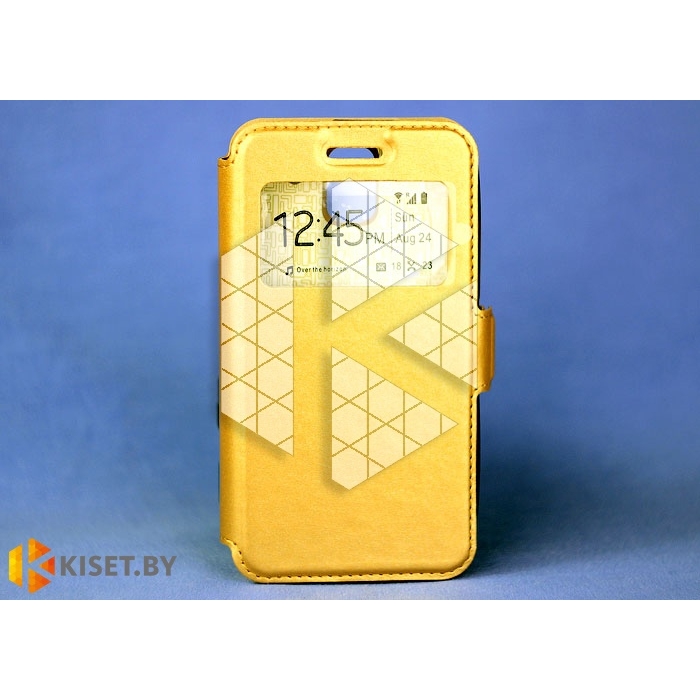 Чехол-книжка Experts SLIM Flip case vol.2 для ZTE Blade L2, золотой