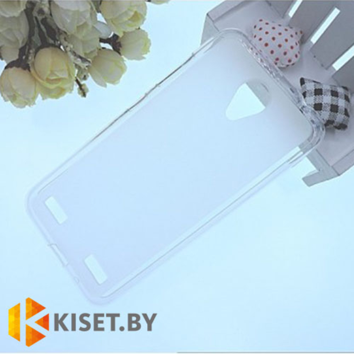 Силиконовый чехол матовый для ZTE Blade A520, прозрачный