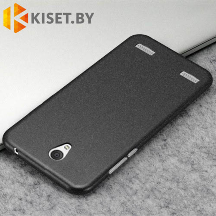 Силиконовый чехол матовый для ZTE Blade A520, черный