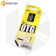 OTG адаптер BOROFONE BV3 USB-A - Type-C серебристый