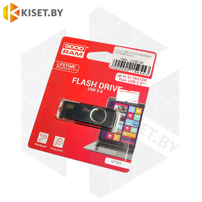 Флешка USB 3.0 Flash GOODRAM UTS3 32GB черная
