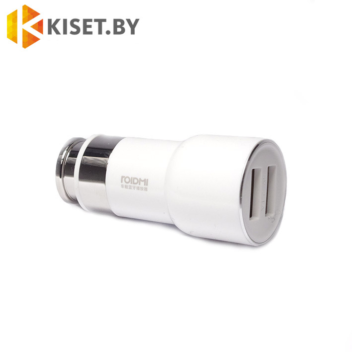 Автомобильное зарядное с FM модулятором Xiaomi Roidmi (BFQ02RM) 5V2.4A3.8A, белое