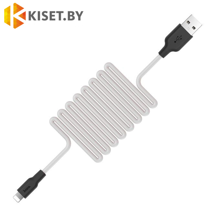 Кабель HOCO SILICONE X21 Lightning для зарядки ультрамягкий белый