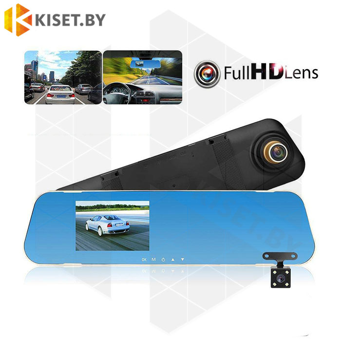 Зеркало заднего вида с автомобильным видеорегистратором Longlife Car DVR Vehicle BlackBox BL-47 с парковочной камерой