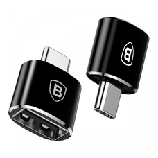 Адаптер Baseus Mini CAAOTG-01 USB-A M - Type-c F 5A черный