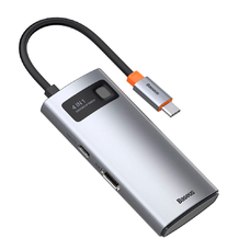 USB-хаб Baseus CAHUB-CY0G Type-C  HDMI*1+USB3.0*1+USB2.0+PD*1 серый