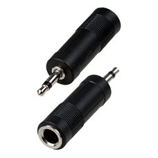 Аудио переходник KST Jack 6.3mm (M) - 3.5mm (F) черный