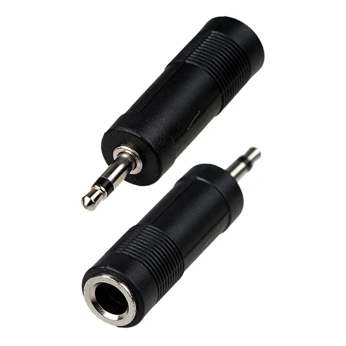 Аудио переходник KST Jack 6.3mm (M) - 3.5mm (F) черный