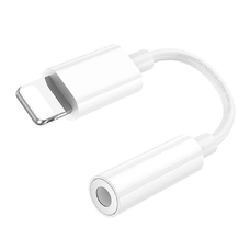 Адаптер HOCO LS34 AUX Lightning - 3.5mm 0.12m белый