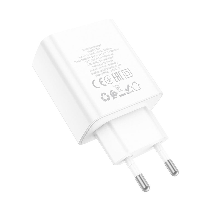 Сетевое зарядное устройство Hoco C102A 4 порта USB-A 28.5W белый