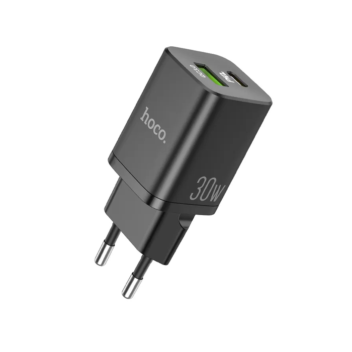 Сетевое зарядное устройство HOCO N13 30W PD PPS FCP AFC QC3.0 USB-A Type-C черный