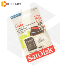 Карта памяти SanDisk Ultra microSDXC 64Gb Class10 UHS-I + ADAPTER