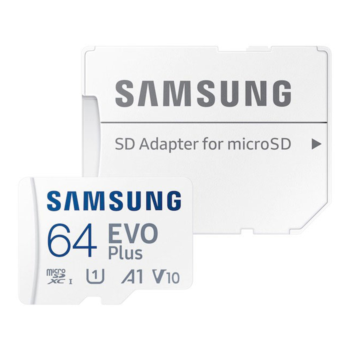 Карта памяти Samsung EvoPlus 2021 microSDXC 64Gb UHS-I U1 V10 A1 130 МБ/с
