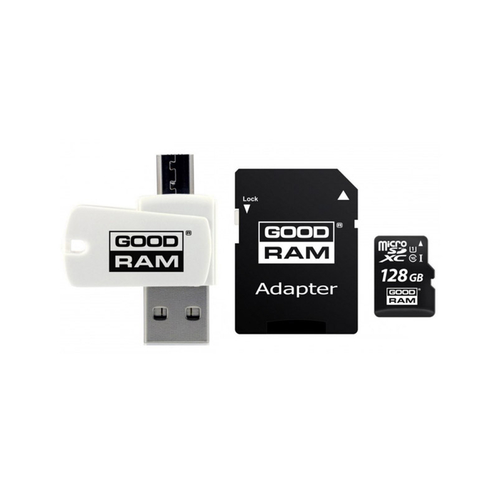 Карта памяти GOODRAM M1A4 microSDXC 128Gb Class10 UHS I + ADAPTER Card reader microUSB / USB2.0