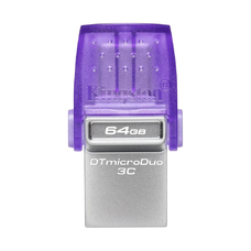 Флешка Flash Kingston DataTraveler microDuo 3C 64GB USB3.2 + Type-C (DTDUO3CG3/64GB) фиолетовый