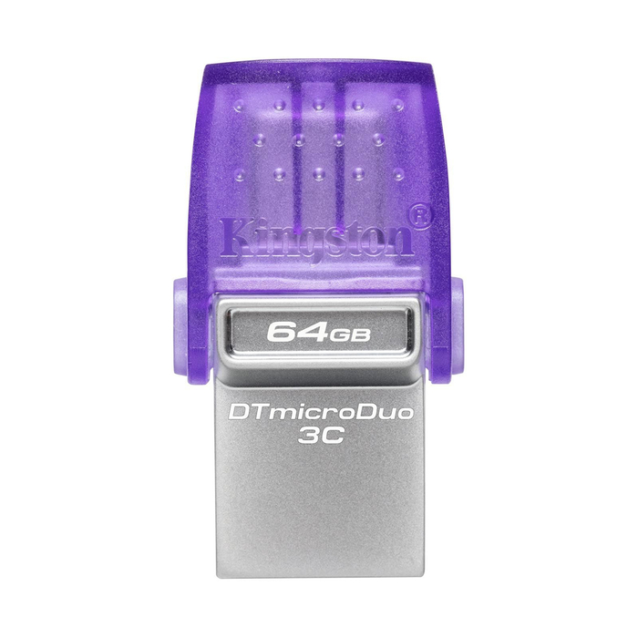 Флешка Flash Kingston DataTraveler microDuo 3C 64GB USB3.2 + Type-C (DTDUO3CG3/64GB) фиолетовый
