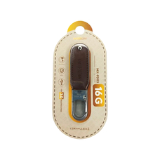 Флешка-брелок кожа USB 3.0 Flash MOXOM MX-FD03 16GB коричневый