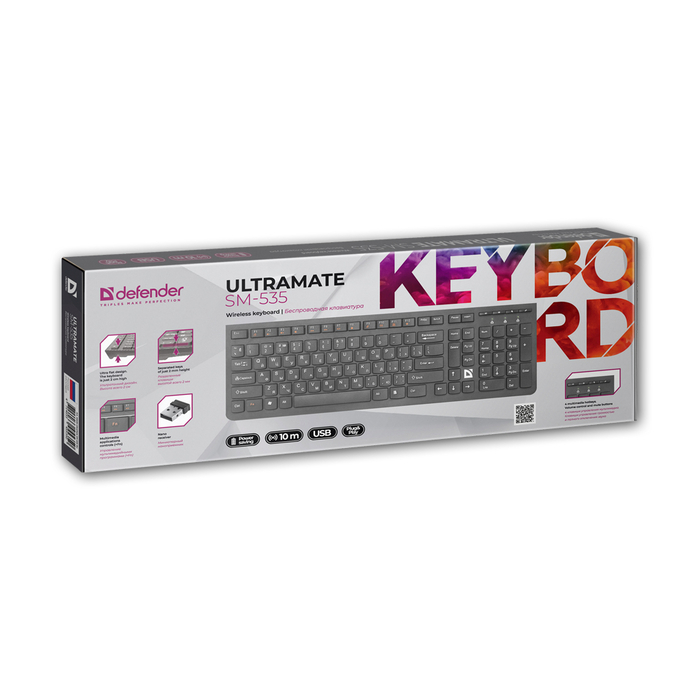 Клавиатура беспроводная Defender ULTRAMATE SM-535 черный