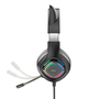 Игровые гарнитурные наушники HOCO W107 черно-фиолетовый с подсветкой
