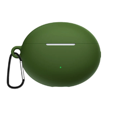 Силиконовый чехол KST Pods для наушников Huawei FreeBuds 4i зеленый с карабином