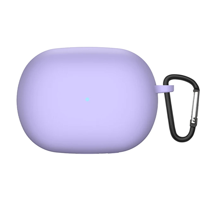 Силиконовый чехол KST Pods для наушников Xiaomi Redmi Buds 4 Pro фиолетовый с карабином
