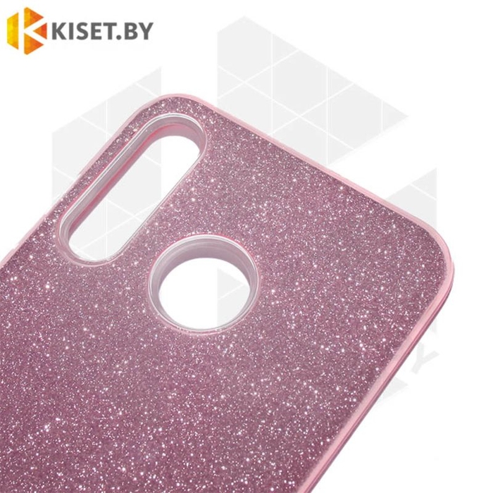 Силиконовый чехол Crystal Shine для Huawei P40 Lite E / Y7p / Honor 9C розовый