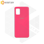 Soft-touch бампер Silicone Cover для Samsung Galaxy M51 неоново-розовый