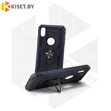 Гибридный противоударный чехол Defender Case для Samsung Galaxy A21 синий