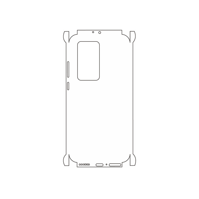 Защитная гидрогелевая пленка для Huawei P40 Pro Plus на заднюю крышку и боковые грани