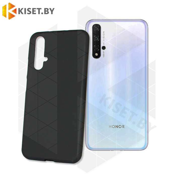 Силиконовый чехол матовый для Honor 20  / Huawei Nova 5T черный