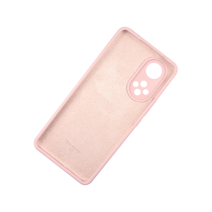 Soft-touch бампер Silicone Cover для Honor 50 пудровый
