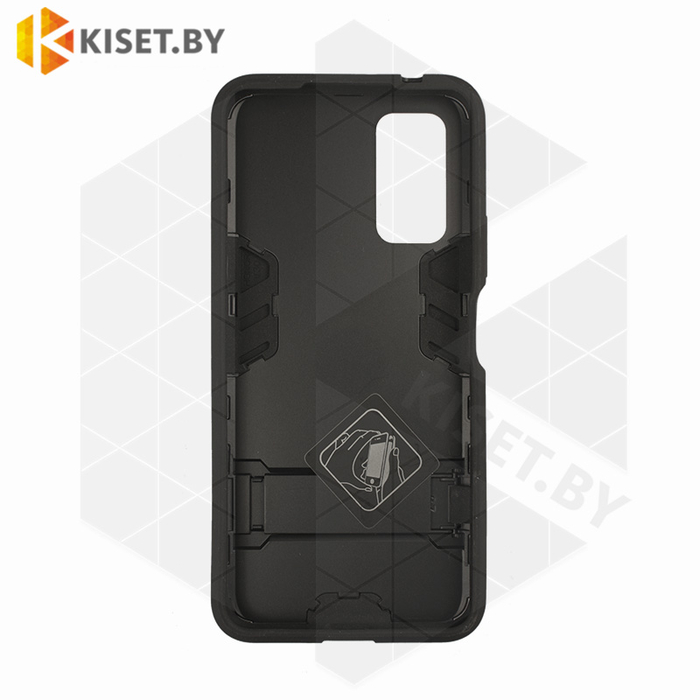 Гибридный противоударный чехол Hard Cover для Honor V30 / V30 Pro черный