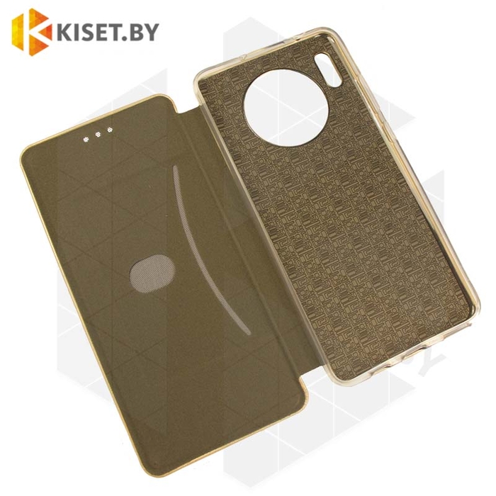 Чехол-книжка Book Case 3D с визитницей для Huawei Mate 30 золотой