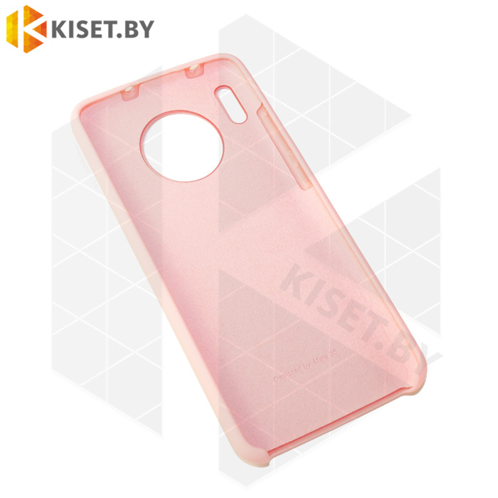 Soft-touch бампер Silicone Cover для Huawei Mate 30 розовый