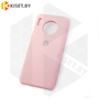 Soft-touch бампер Silicone Cover для Huawei Mate 30 розовый