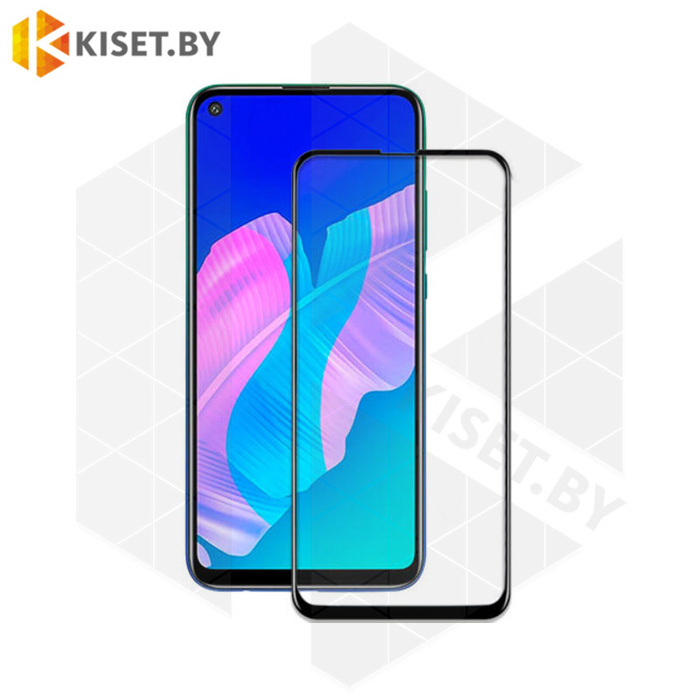 Защитное стекло полной проклейки Full glue для Huawei P40 Lite E / Y7p / Honor 9C черное