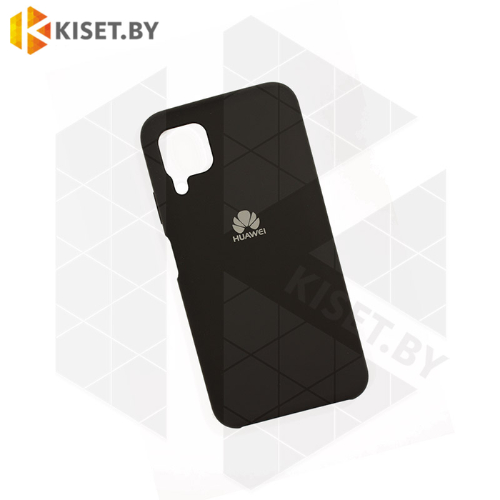Soft-touch бампер Silicone Cover для Huawei P40 Lite / Nova 6SE / 7i черный