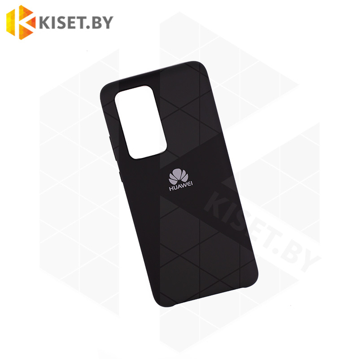 Soft-touch бампер Silicone Cover для Huawei P40 Pro / P40 Pro plus черный