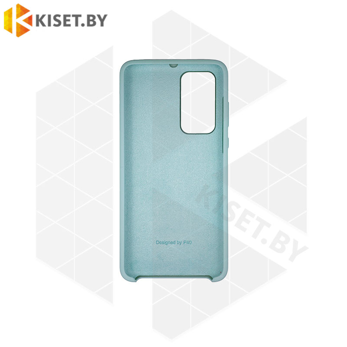 Soft-touch бампер Silicone Cover для Huawei P40 бирюзовый