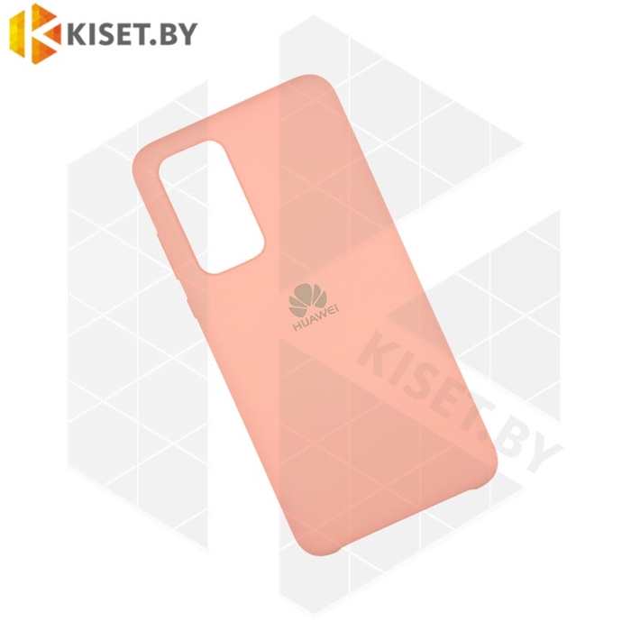Soft-touch бампер Silicone Cover для Huawei P40 розовый