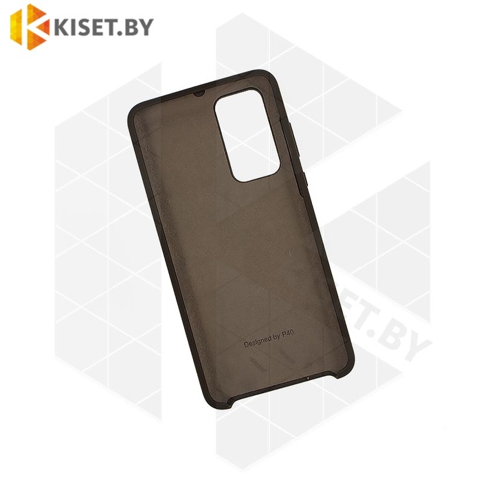Soft-touch бампер Silicone Cover для Huawei P40 черный