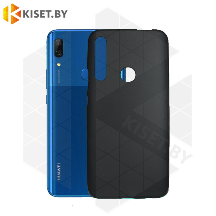 Силиконовый чехол матовый для Huawei P Smart Z / Honor 9X / Y9 Prime (2019) черный