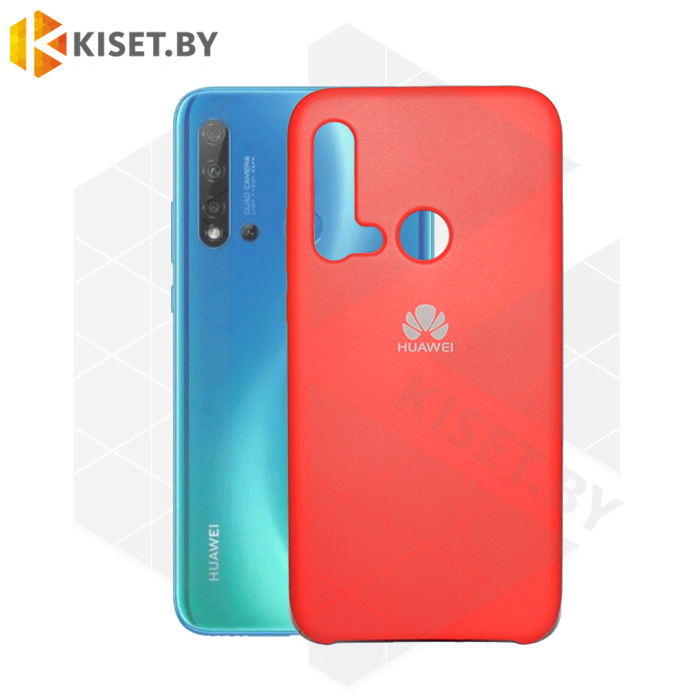 Soft-touch бампер Silicone Cover для Huawei P20 Lite (2019) / Nova 5i красный