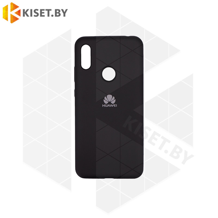 Soft-touch бампер Silicone Cover для Huawei Y6 2019 / Honor 8A черный с закрытым низом
