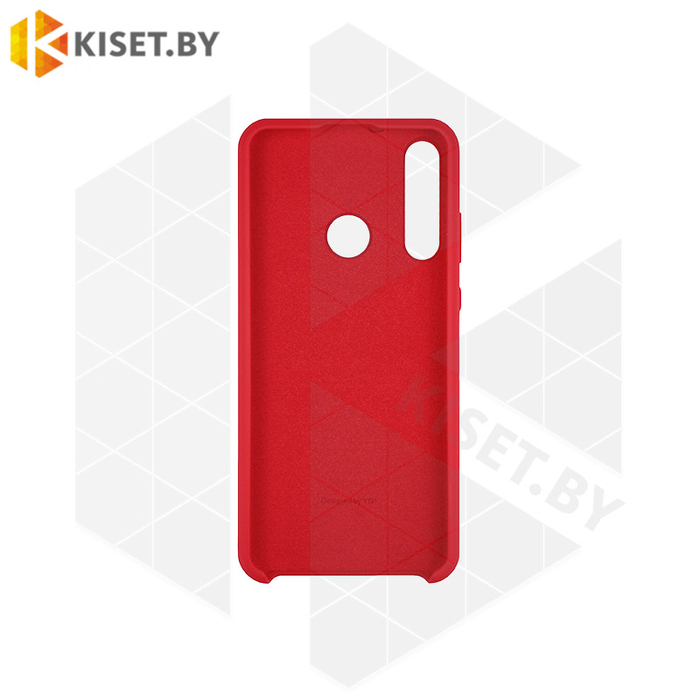 Soft-touch бампер Silicone Cover для Huawei Y6p (2020) красный