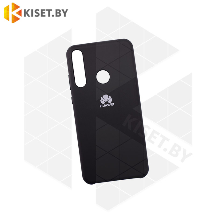 Soft-touch бампер Silicone Cover для Huawei Y6p (2020) черный