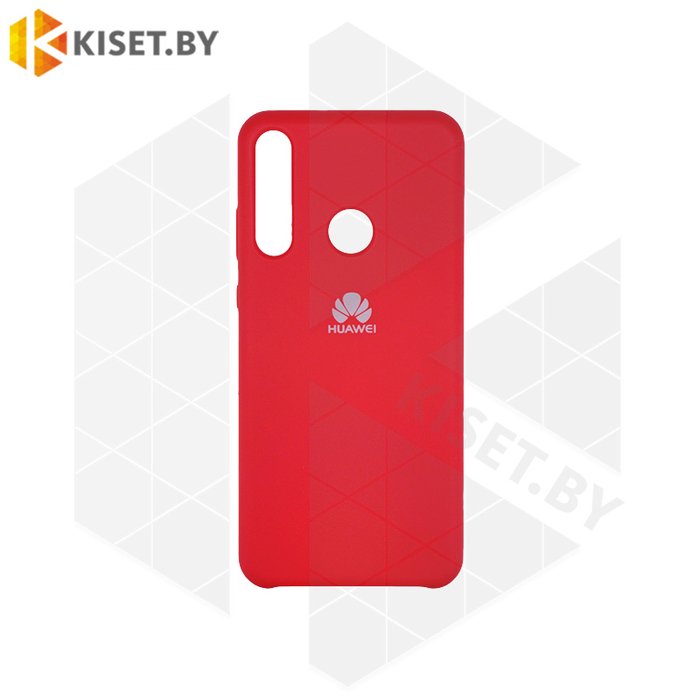 Soft-touch бампер Silicone Cover для Huawei Y6p (2020) красный