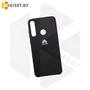 Soft-touch бампер Silicone Cover для Huawei Y6p (2020) черный